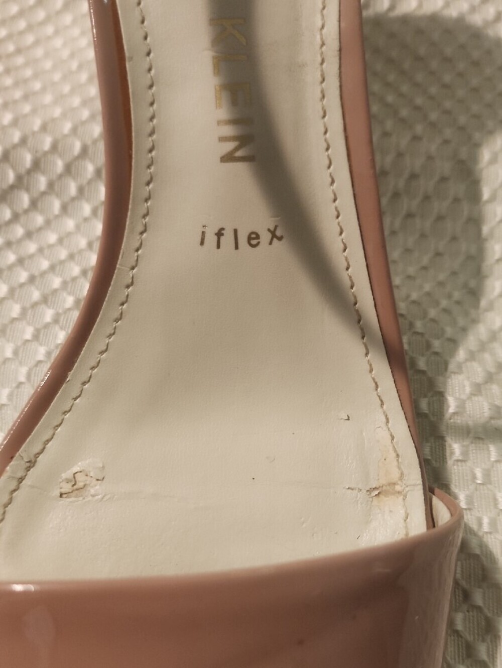 Anne Klein Blush Patent Ankle-Strap Block Heels - Picture 15 of 15